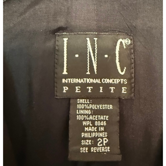 EUC Women's INC International Concepts Longline Blazer Black Size 2P - Picture 5 of 10